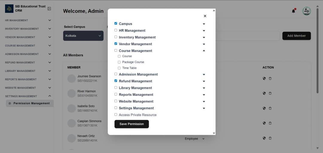 Custom CRM Screenshot 2