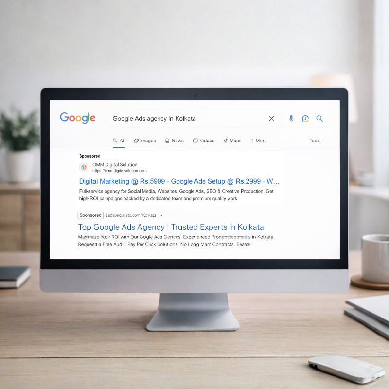 Google Ads Search Results – Top Position Ads Kolkata