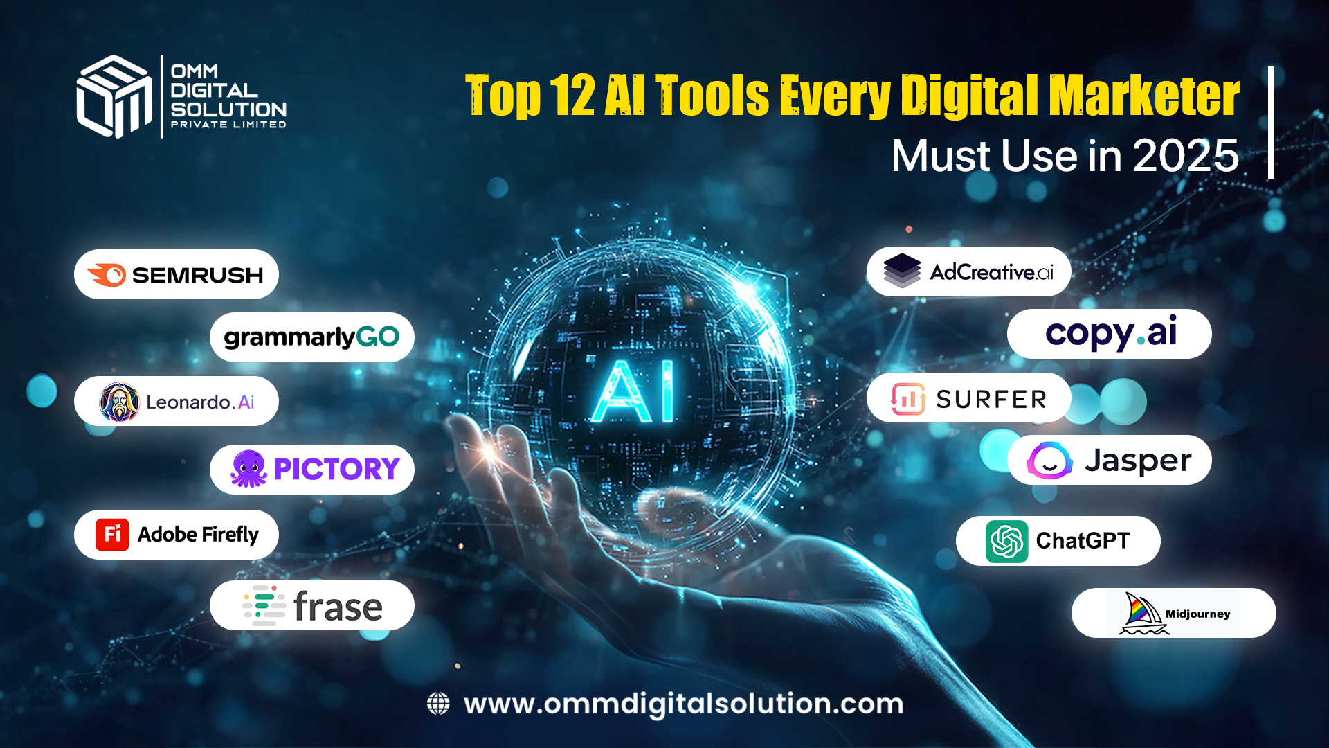 Top 12 AI Tools Every Digital Marketer Must Use in 2025