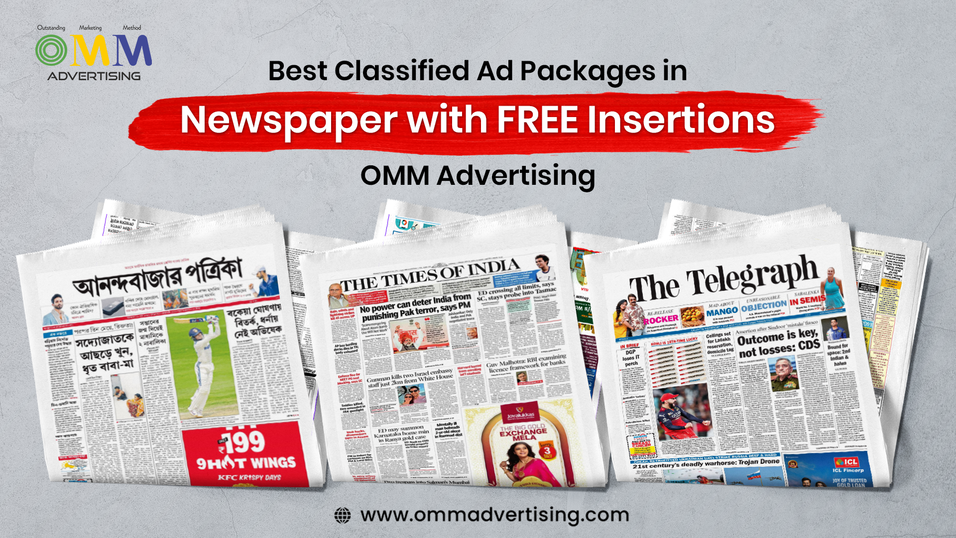 Best Classified Ad Packages in Newspaper with FREE Insertions — OMM Advertising