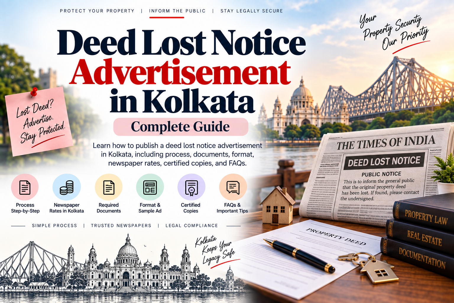 Deed Lost Notice Advertisement in Kolkata: Step-by-Step Complete Guide